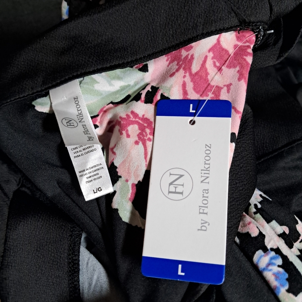 Flora Nikrooz Womens Set Super Soft Satin Trim Pj's Sleep Loungwear Sz. L - Picture 9 of 11